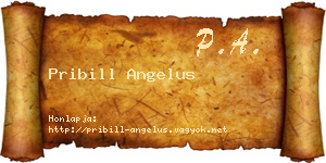 Pribill Angelus névjegykártya