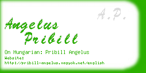 angelus pribill business card